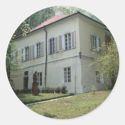 Villa Bertramka-Mozart-Prague Ronde Sticker (Voorkant)