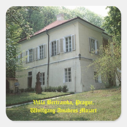 Villa Bertramka-Mozart-Prague Vierkante Sticker (Voorkant)