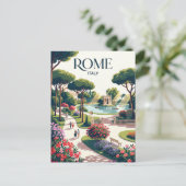 Villa Borghese Tuinen Italië Briefkaart (Staand voorkant)