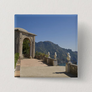 Villa Cimbrone, Ravello, Campania, Italië Vierkante Button 5,1 Cm