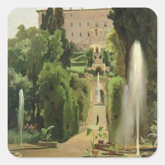 Villa D'Este, Tivoli, 1869 Vierkante Sticker (Voorkant)