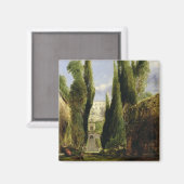 Villa D'Este, Tivoli (olie op doek) Magneet (Voorkant / Achterkant)