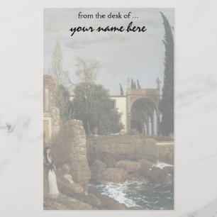 Villa door het Zee van Arnold Bocklin, symbolistis Briefpapier