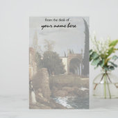 Villa door het Zee van Arnold Bocklin, symbolistis Briefpapier (Staand voorkant)