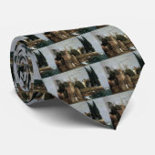 Villa door het Zee van Arnold Bocklin, symbolistis Stropdas (Opgerold)