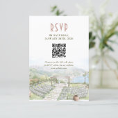Villa Eva Ravello Trouw RSVP Kaart met QR Code (Staand voorkant)
