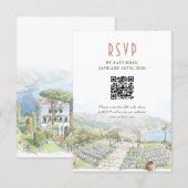 Villa Eva Ravello Trouw RSVP Kaart met QR Code (Voorkant / Achterkant)