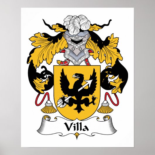 Villa Family Crest Poster (Voorkant)