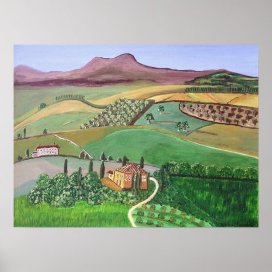 Villa in het dorp poster (Voorkant)