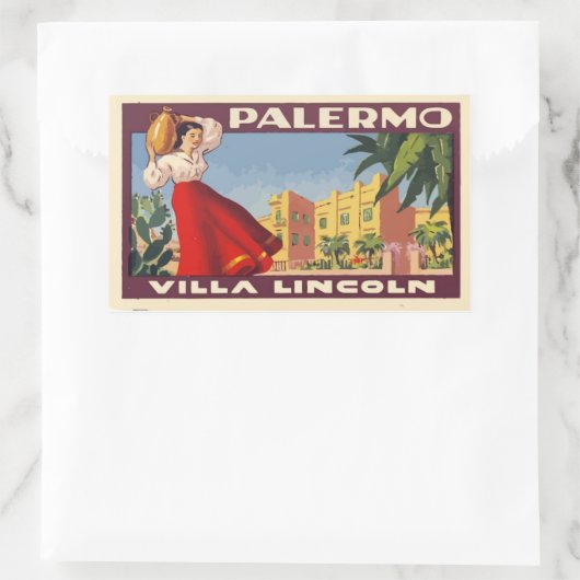 Villa Lincoln Rechthoekige Sticker (Tas)