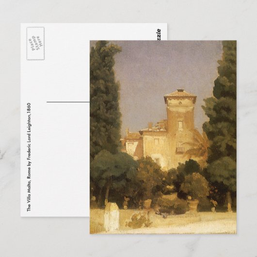 Villa Malta, Rome van Lord Frederic Leighton Briefkaart (Voorkant / Achterkant)
