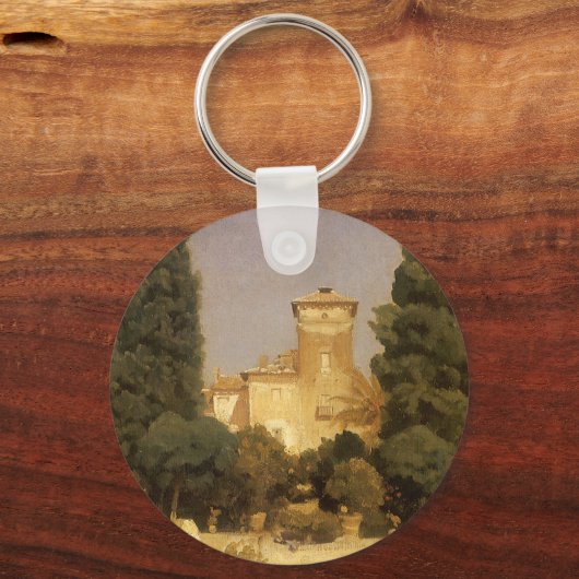 Villa Malta, Rome van Lord Frederic Leighton Sleutelhanger (Achterkant)