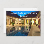 Villa met zwembad aankondigingskaart (Voorkant / Achterkant)