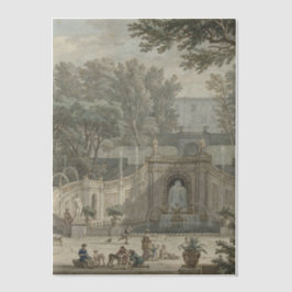 Villa,  olieverfschilderij bruiloft vellum uitnodigingen