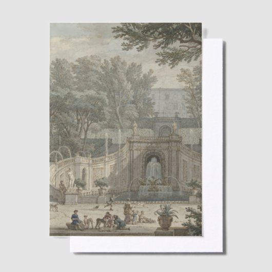 Villa,  olieverfschilderij bruiloft vellum uitnodigingen (Offset)