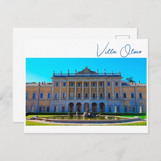 Villa Olmo Lake Como Italië Briefkaart (Voorkant / Achterkant)
