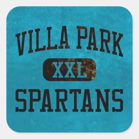 Villa Park Spartans Atletiek Vierkante Sticker (Voorkant)