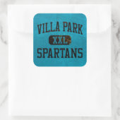 Villa Park Spartans Atletiek Vierkante Sticker (Tas)