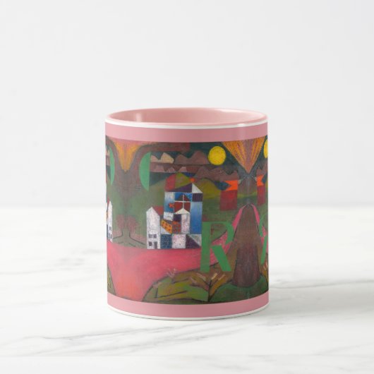 Villa R (1919), schilderij van Paul Klee Mok (Midden)