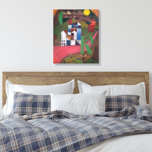 Villa R | Paul Klee | Canvas Afdruk (Insitu (Slaapkamer))