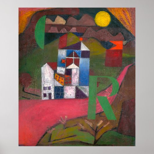 Villa R van Paul Klee, Abstracte kunst Poster (Voorkant)