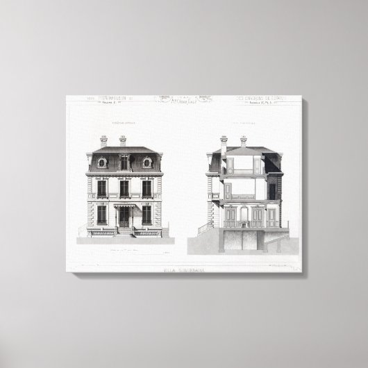 Villa Suburbaine, Premier Chasse in St. Cloud Canvas Afdruk (Voorkant)