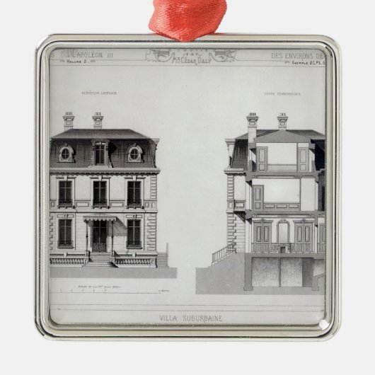 Villa Suburbaine, Premier Chasse in St. Cloud Metalen Ornament (Voorkant)