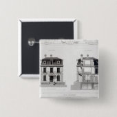 Villa Suburbaine, Premier Chasse in St. Cloud Vierkante Button 5,1 Cm (Voorkant /achterkant)