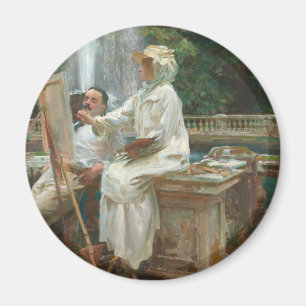 Villa Torlonia fontein Frascati, Italië door Sarge Magneet