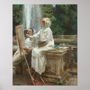 Villa Torlonia fontein Frascati, Italië door Sarge Poster