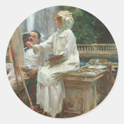 Villa Torlonia Frascati, Italië van Sargent Ronde Sticker (Voorkant)