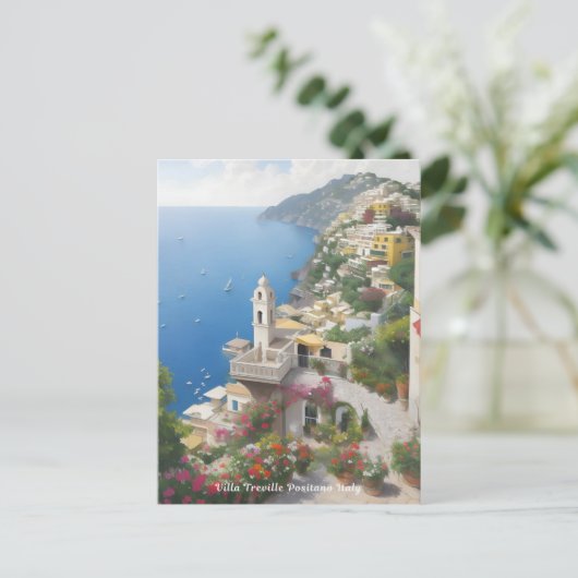 Villa Treville Positano Italië Briefkaart (Staand voorkant)