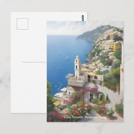 Villa Treville Positano Italië Briefkaart (Voorkant / Achterkant)