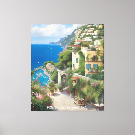 Villa Treville Positano Italië Canvas Afdruk (Voorkant)
