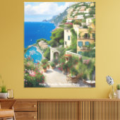 Villa Treville Positano Italië Canvas Afdruk (Insitu (Woonkamer))