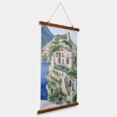 Villa Treville Positano Italië Exclusieve kunst Hangend Wandkleed (Gebogen)