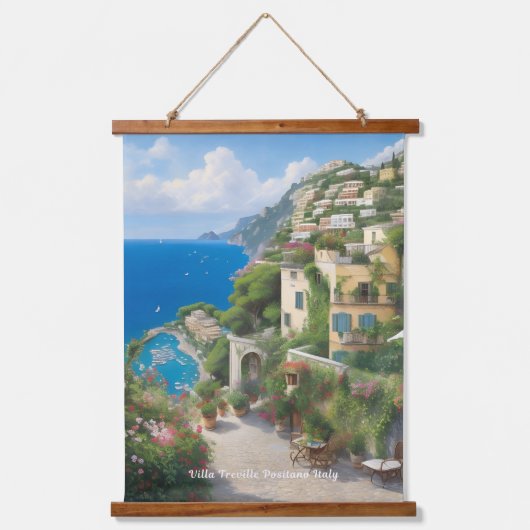 Villa Treville Positano Italië Hangend Wandkleed (Voorkant)