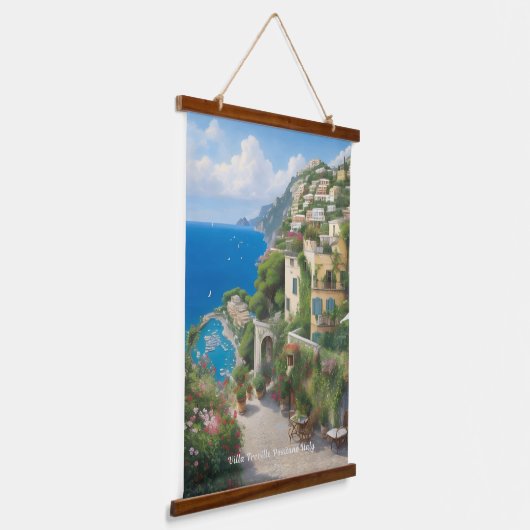 Villa Treville Positano Italië Hangend Wandkleed (Gebogen)