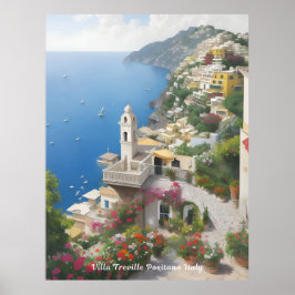 Villa Treville Positano Italië Poster