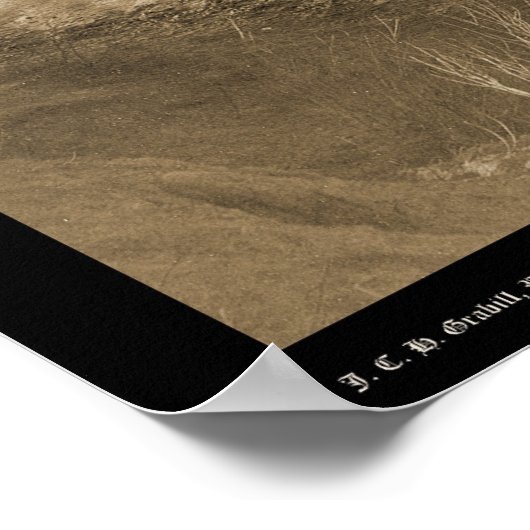 Villa van het Indiase Lakota Tipi-kamp SD 1891 Poster (Hoek)