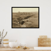 Villa van het Indiase Lakota Tipi-kamp SD 1891 Poster (Keuken)