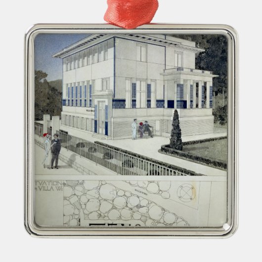 Villa Wagner, Wenen Metalen Ornament (Voorkant)