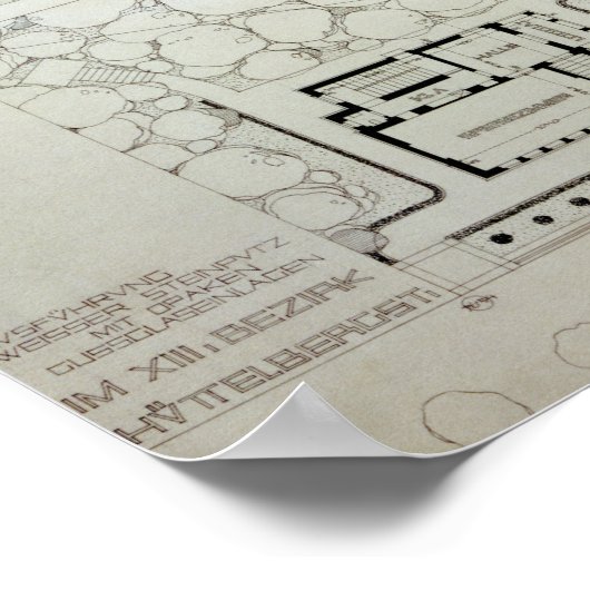 Villa Wagner, Wenen Poster (Hoek)