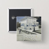 Villa Wagner, Wenen Vierkante Button 5,1 Cm (Voorkant /achterkant)