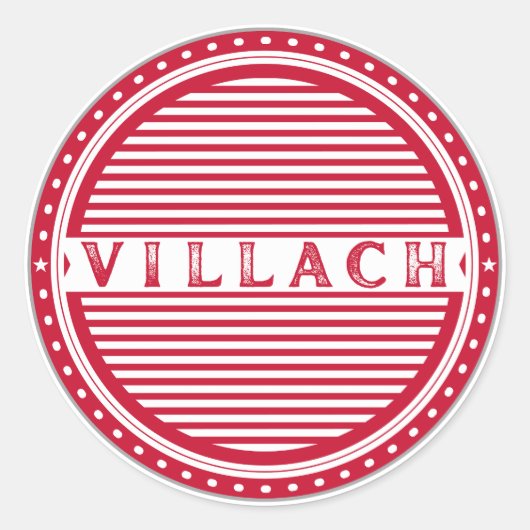 Villach City Pride Emblem – Austria Identity Ronde Sticker (Voorkant)