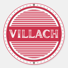 Villach City Pride Emblem – Austrian Identity Ronde Sticker