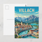 Villach Oostenrijk Briefkaart (Voorkant / Achterkant)