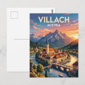 Villach Oostenrijk Briefkaart (Voorkant / Achterkant)