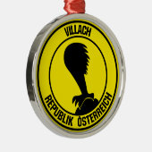 Villach Round Emblem Metalen Ornament (Rechts)