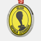 Villach Round Emblem Metalen Ornament (Links)